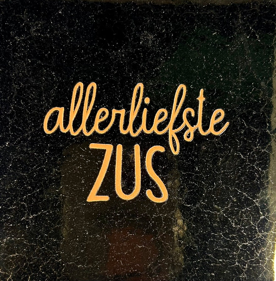 Quote tegeltje 'Allerliefste zus' goud/oranje