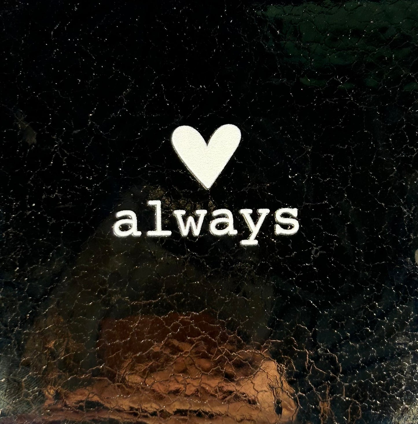 Quote tegeltje 'Always' goud/creme