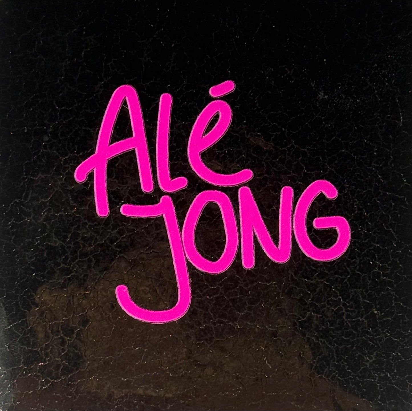 Quote tegeltje 'Ale jong' goud/knalroze