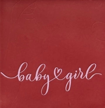 Quote tegeltje 'baby girl' roze/roze