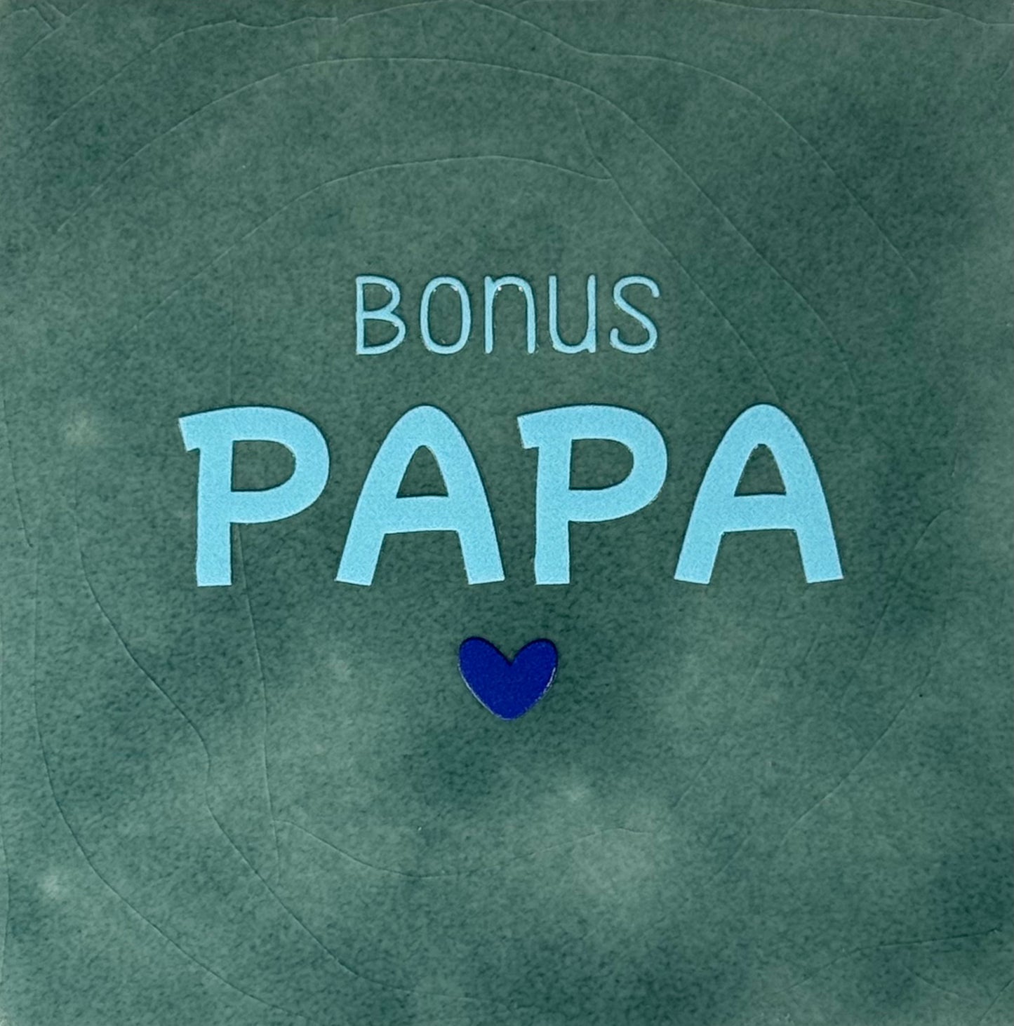 Quote tegeltje 'bonuspapa' zeegroen/warmblauw(mint)
