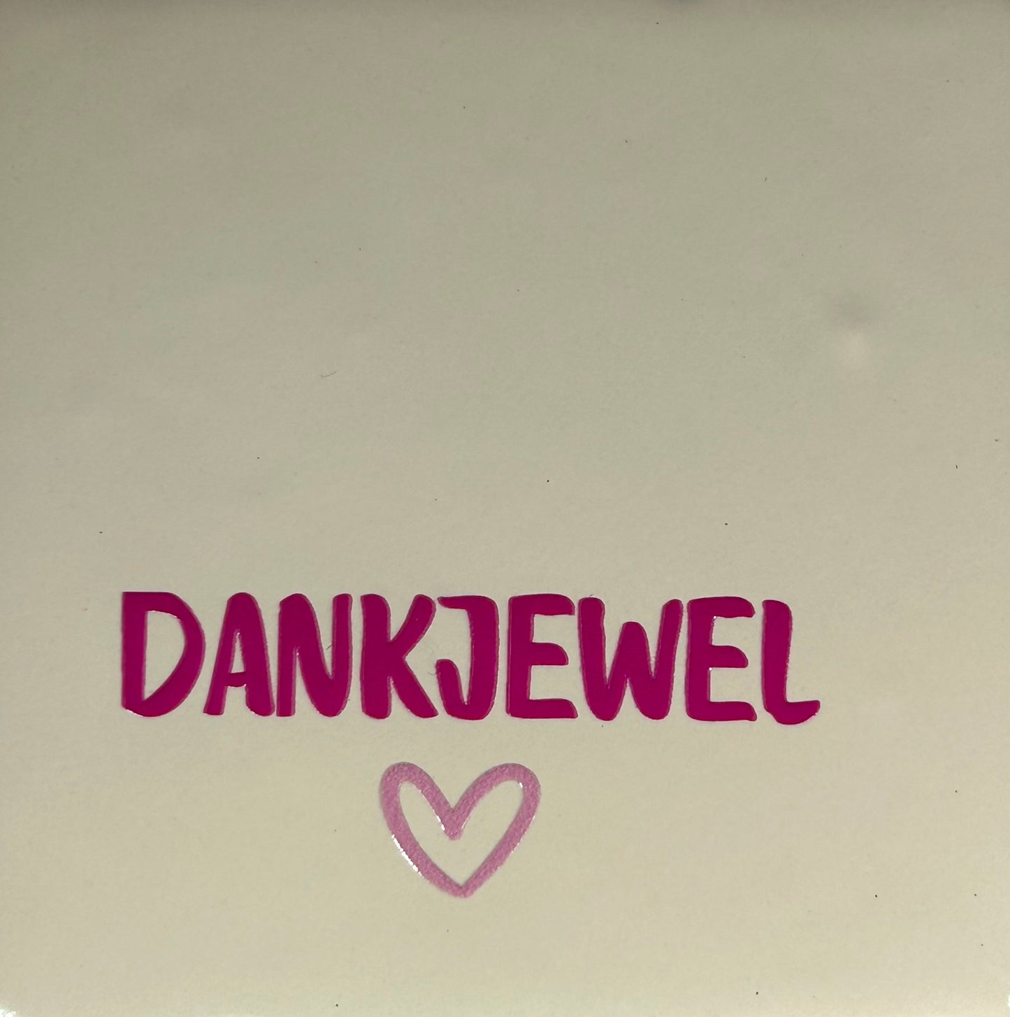 Quote tegeltje 'dankjewel' grof creme/knalroze