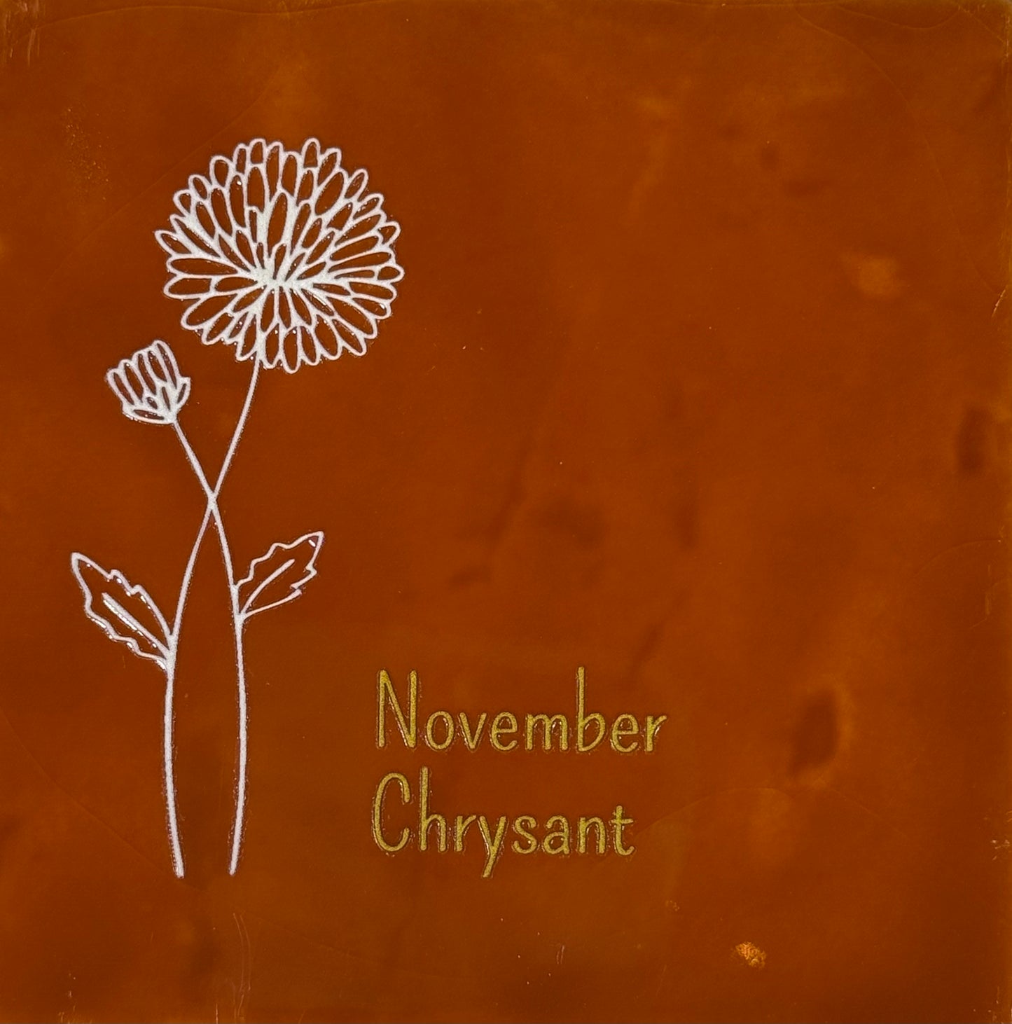 Quote tegeltje 'geboortetegel november' terra/creme(goud)