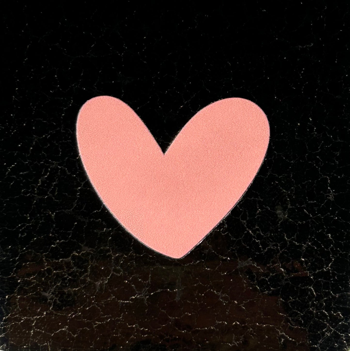 Quote tegeltje 'hartje dicht' nieuw goud/zalm