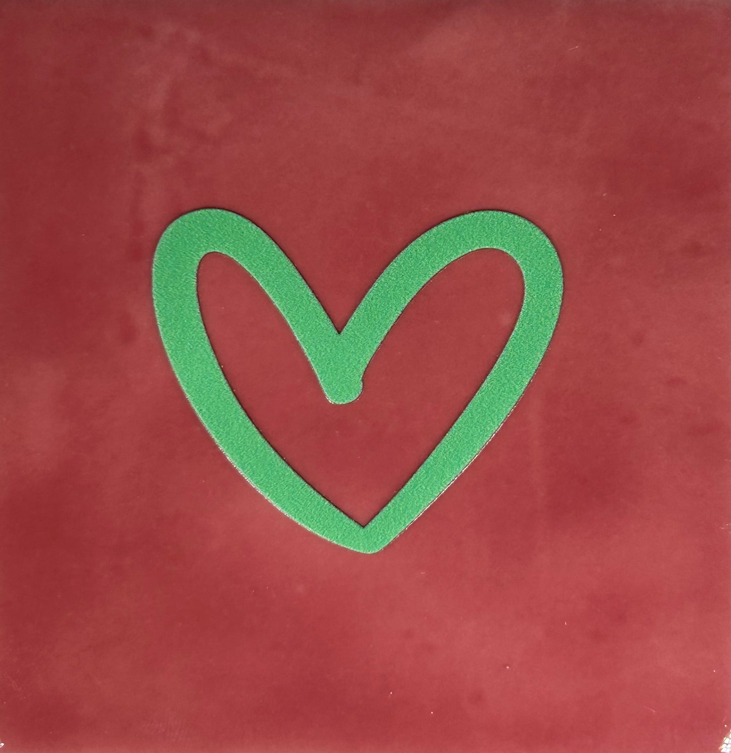 Quote tegeltje 'hartje open' nieuw roze/mint