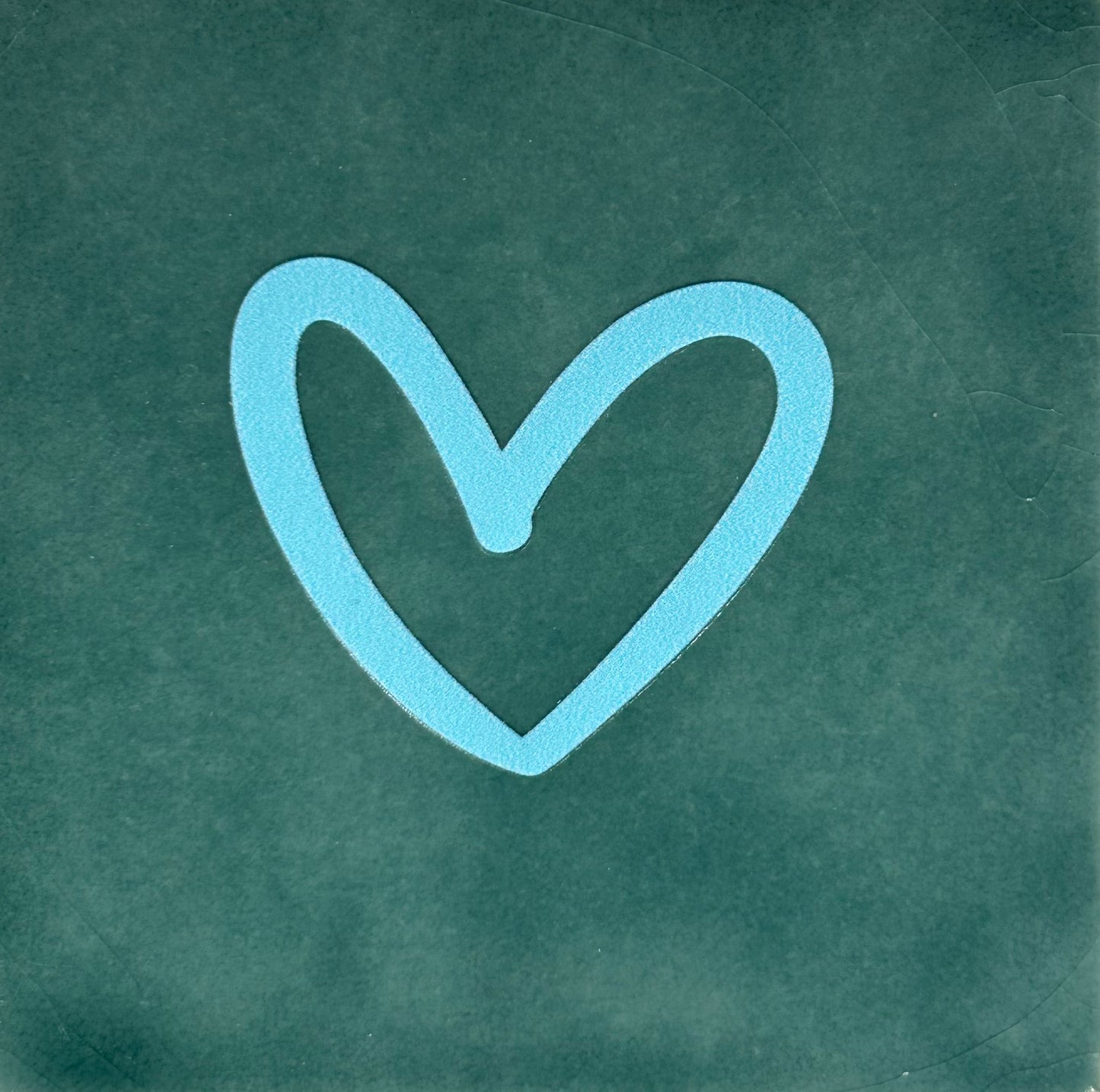 Quote tegeltje 'hartje open' nieuw zeegroen/warmblauw