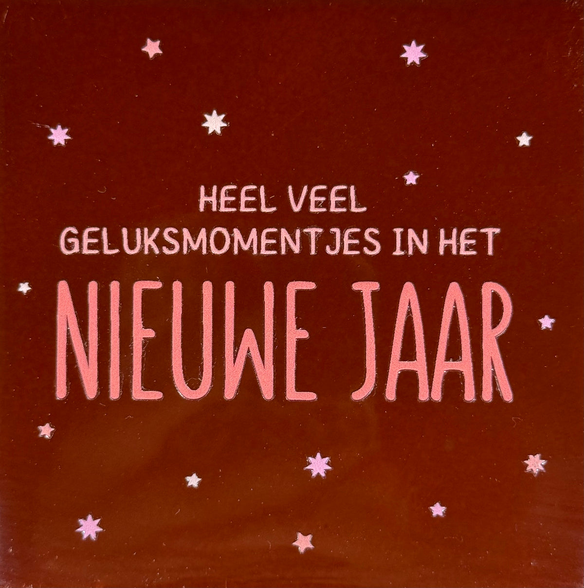 Quote tegeltje 'heel veel geluksmomentjes..' kastanje/combi 6