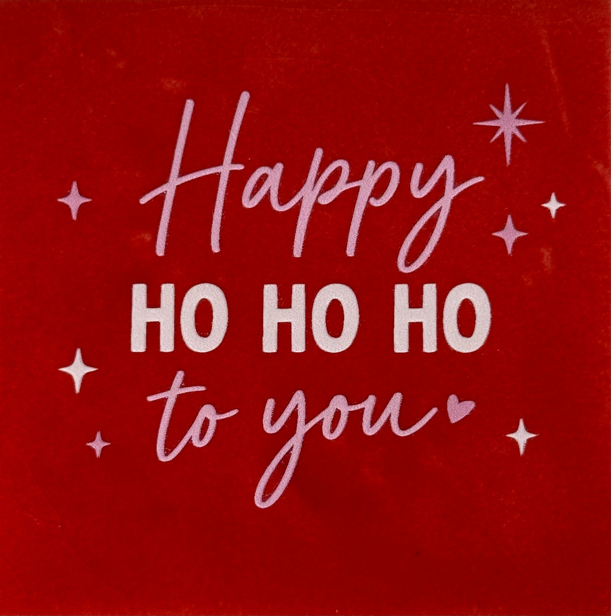 Quote tegeltje 'happy ho ho ho to you' rood/combi 2