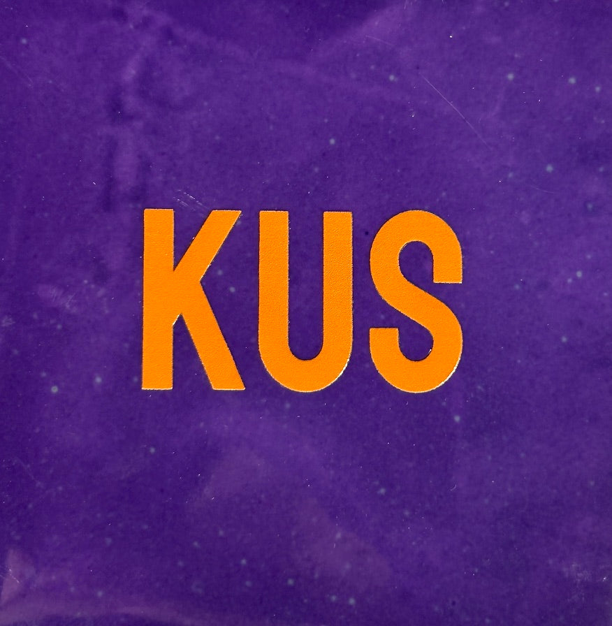 Quote tegeltje 'Kus' paars/oranje