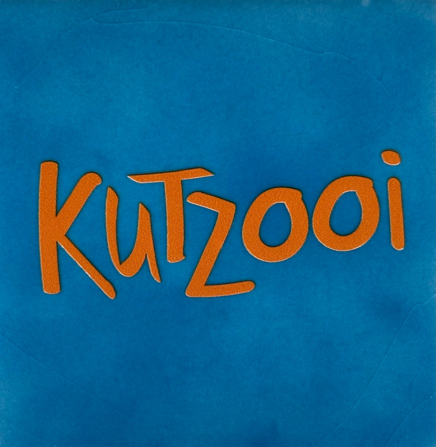 Quote tegeltje 'kutzooi' lichtblauw/oranje
