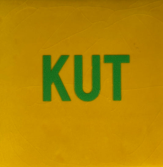 Quote tegeltje 'kut' nieuw geel/knalgroen