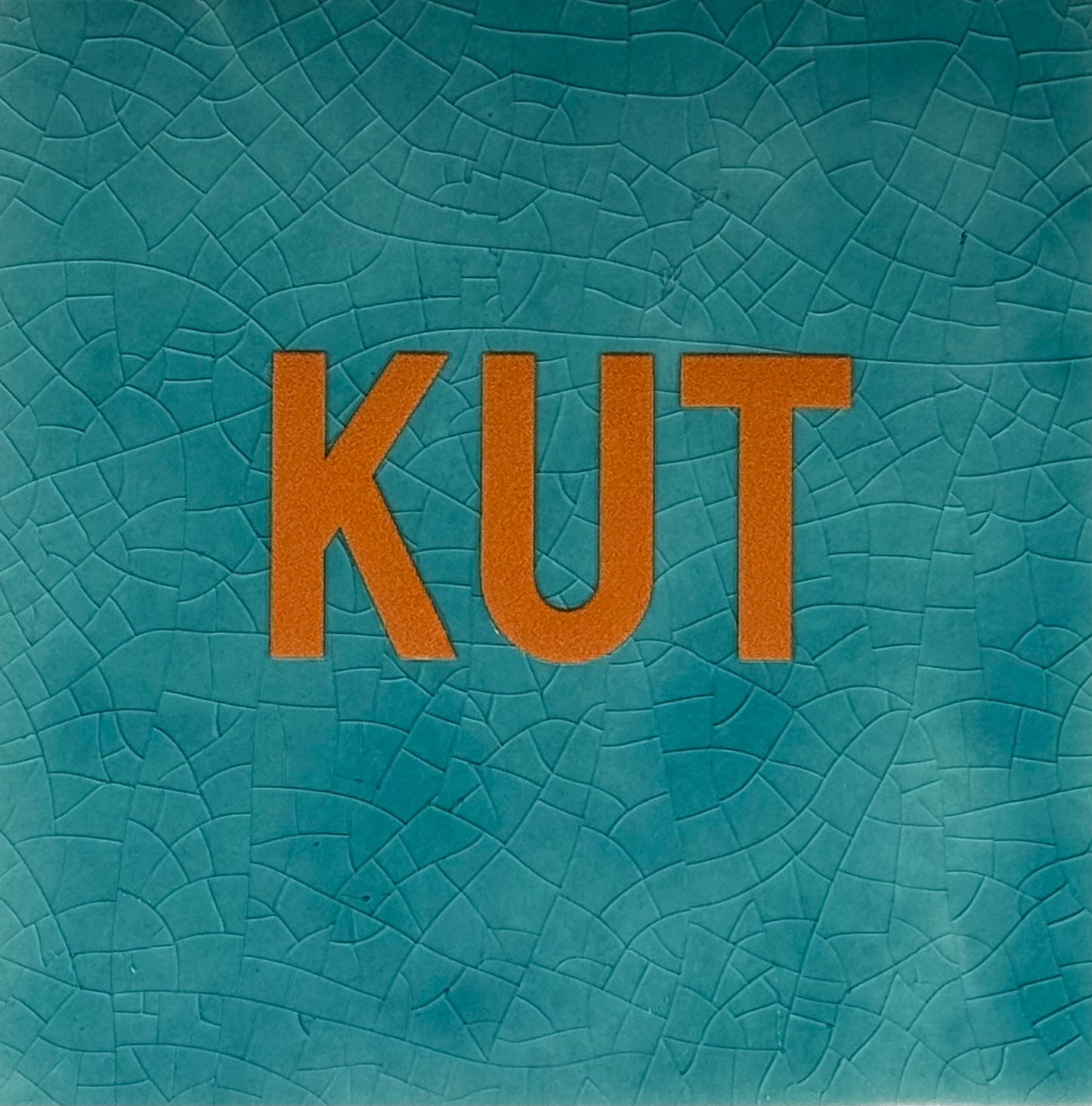 Quote tegeltje 'kut' nieuw groen/oranje