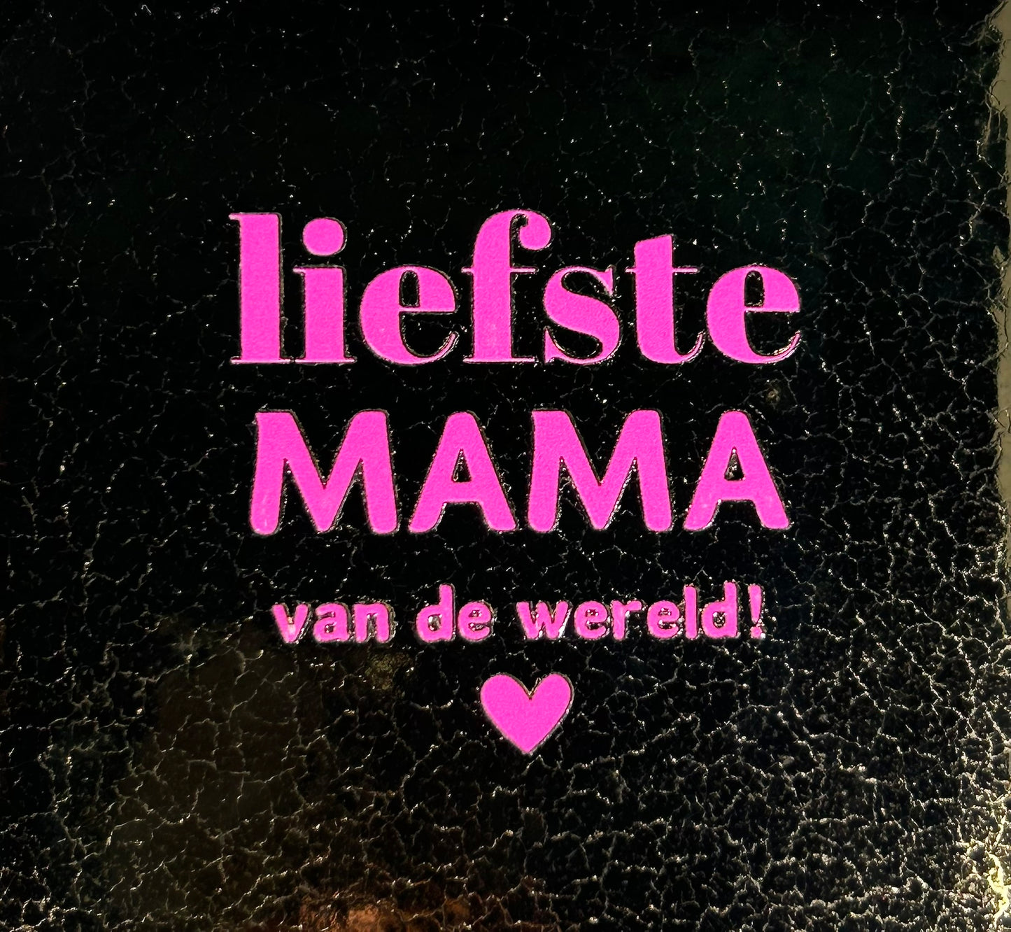 Quote tegeltje 'liefste mama vd wereld' goud/roze
