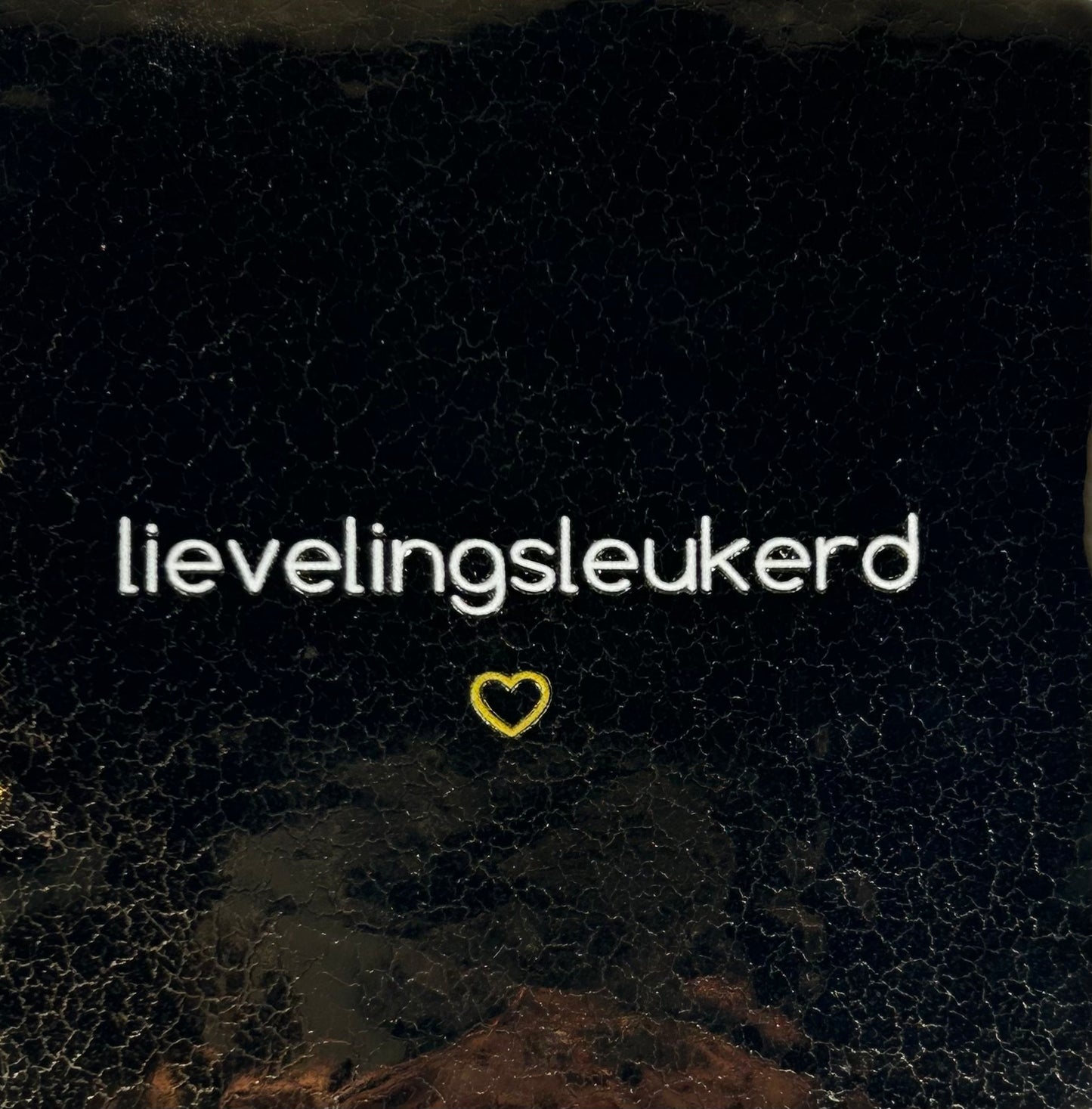 Quote tegeltje 'Lievelingsleukerd' goud/creme
