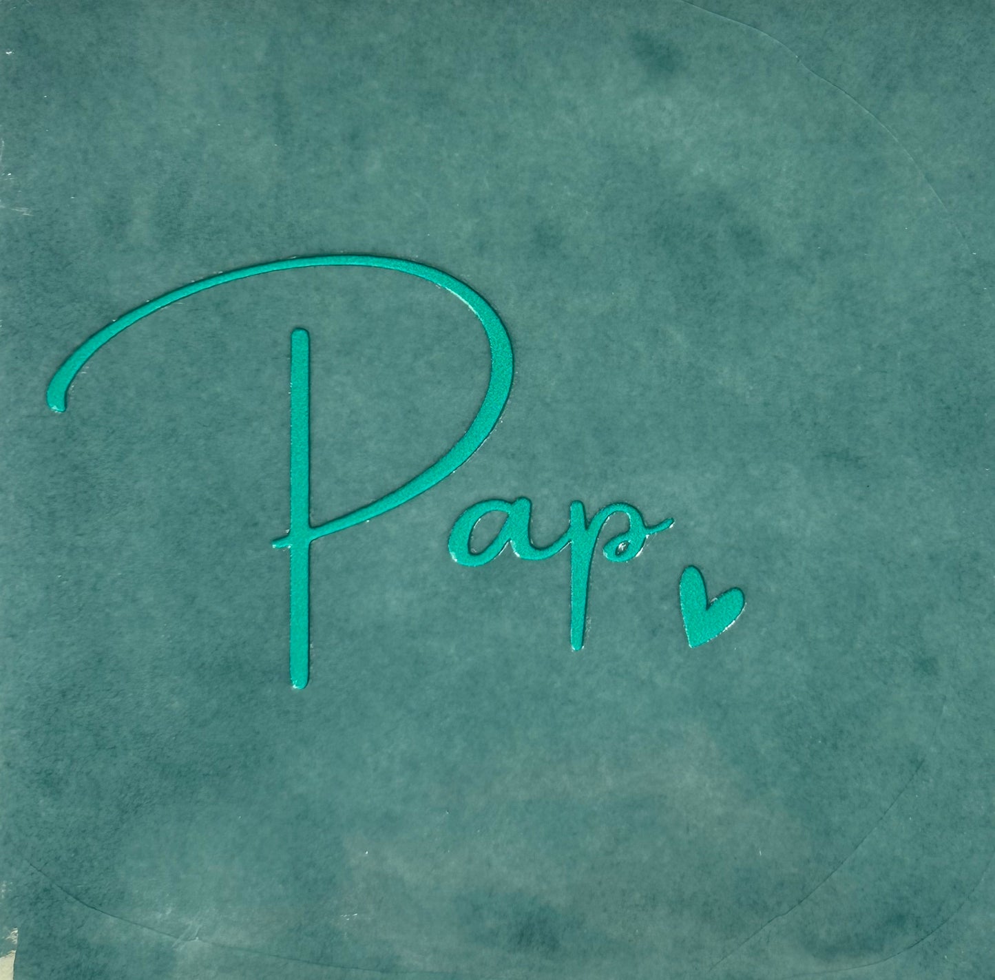Quote tegeltje 'pap' (fijn) zeegroen/turquoise