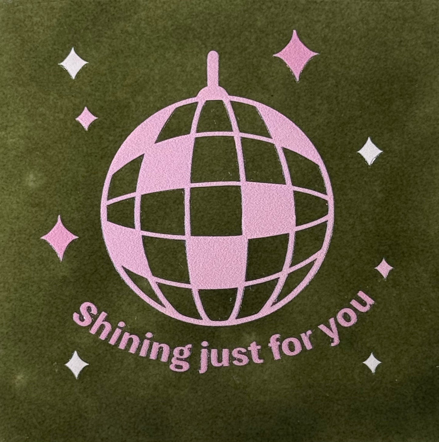 Quote tegeltje 'shining just for you' olijf/combi 2