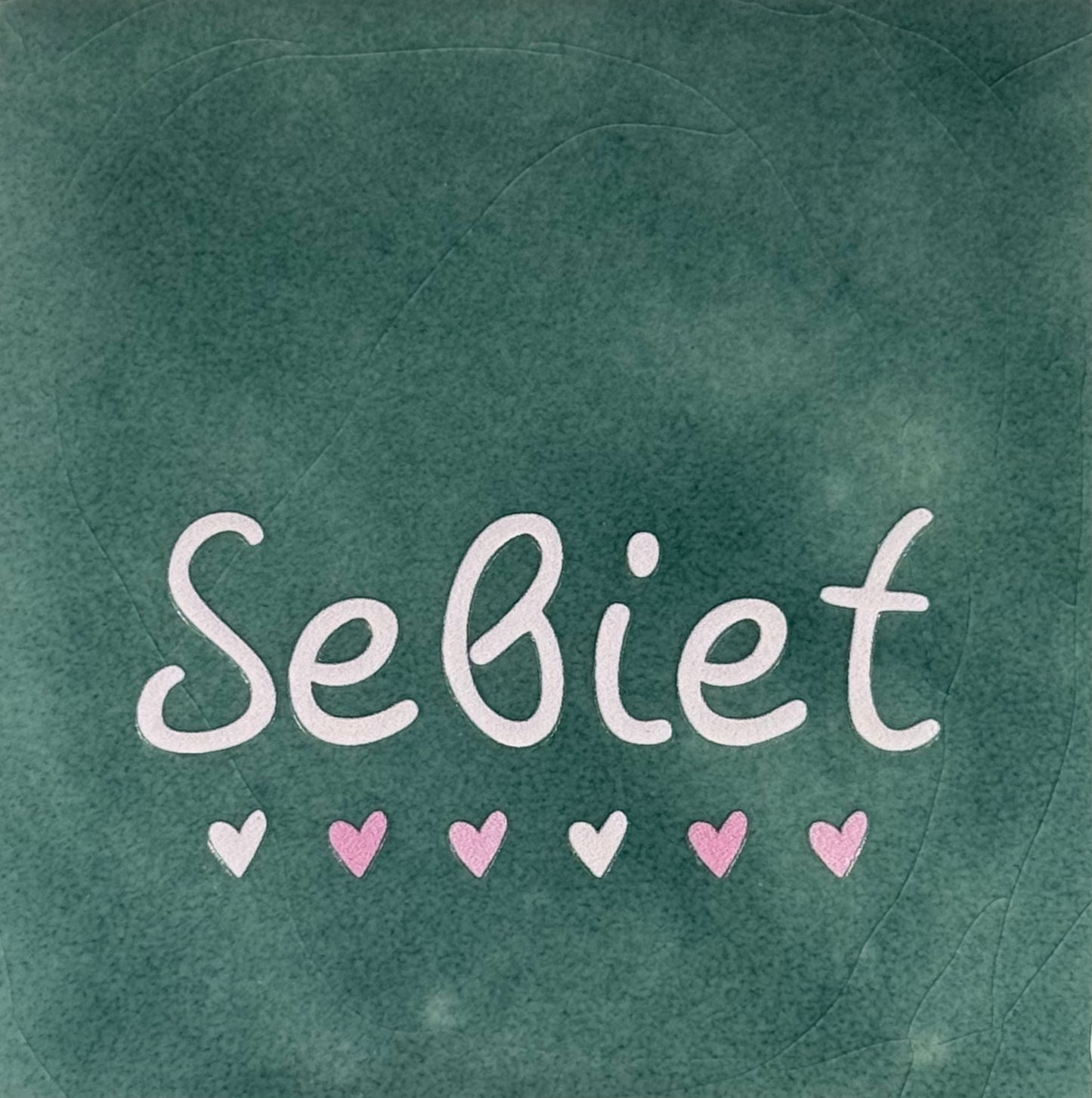 Quote tegeltje 'sebiet' zeegroen/combi 2