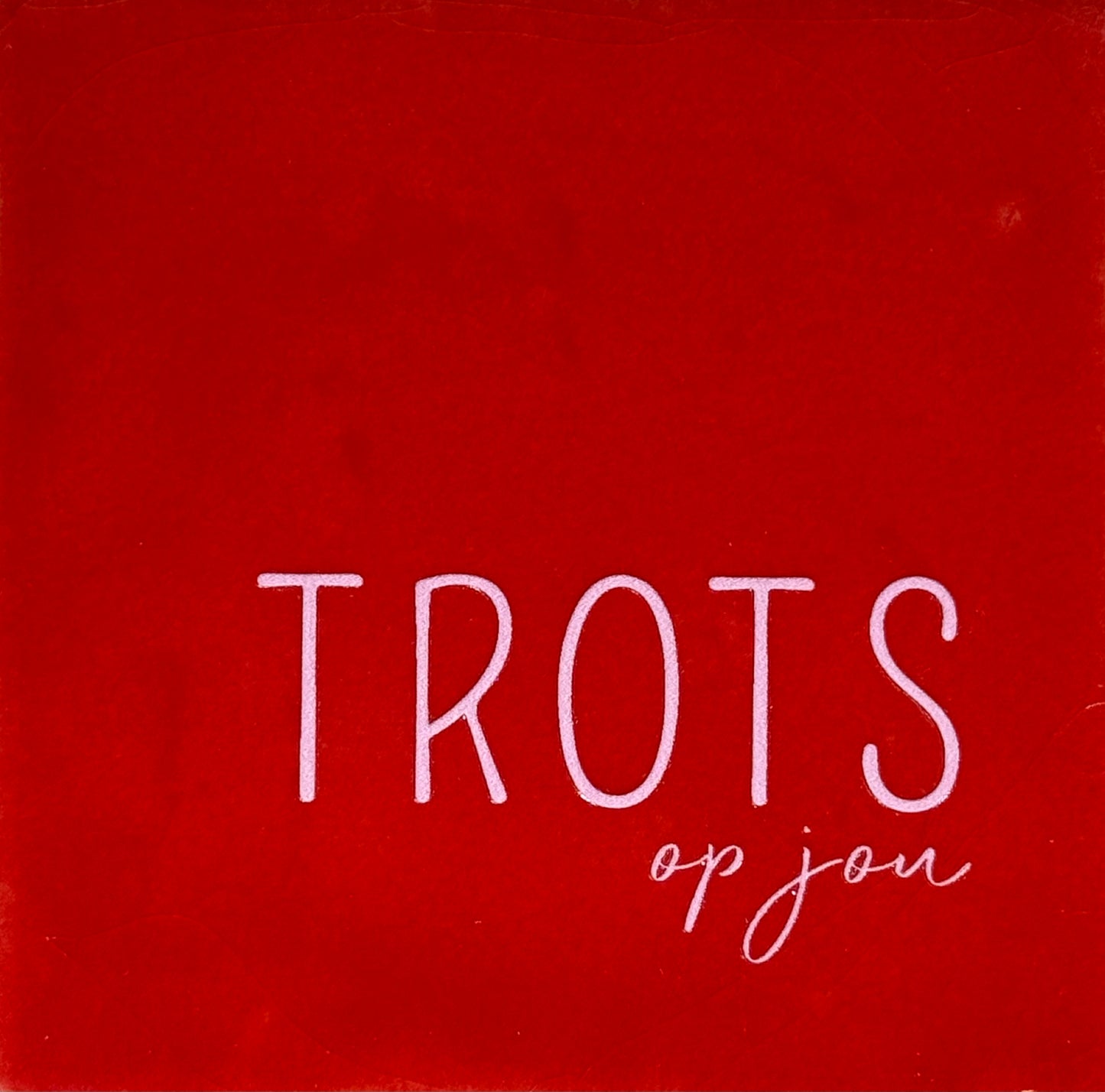 Quote tegeltje 'trots op jou' rood/babyroze
