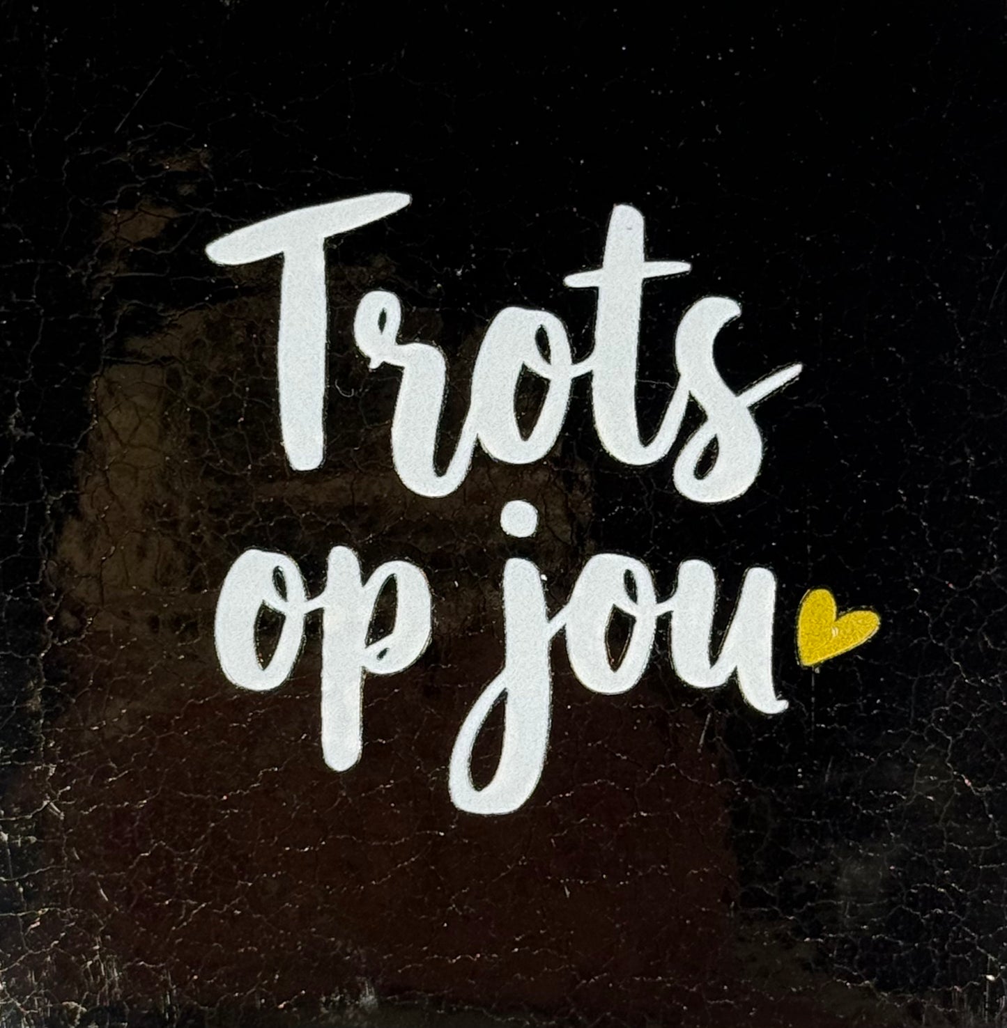 Quote tegeltje 'trots op jou' nieuw goud/creme(goud)