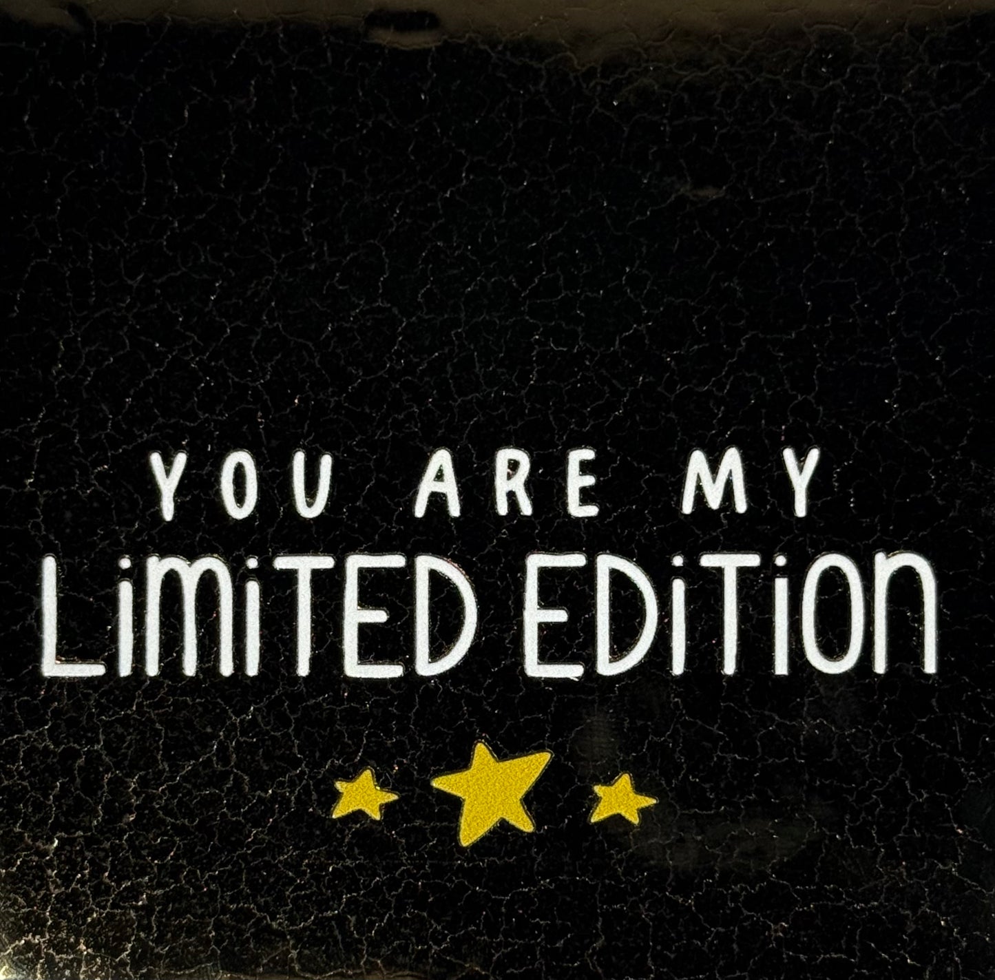 Quote tegeltje 'you are my limited edition' goud/creme (goud)