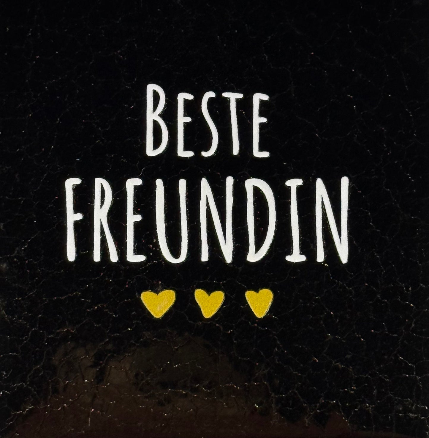 Quote tegeltje 'beste freundin' goud/creme(goud)