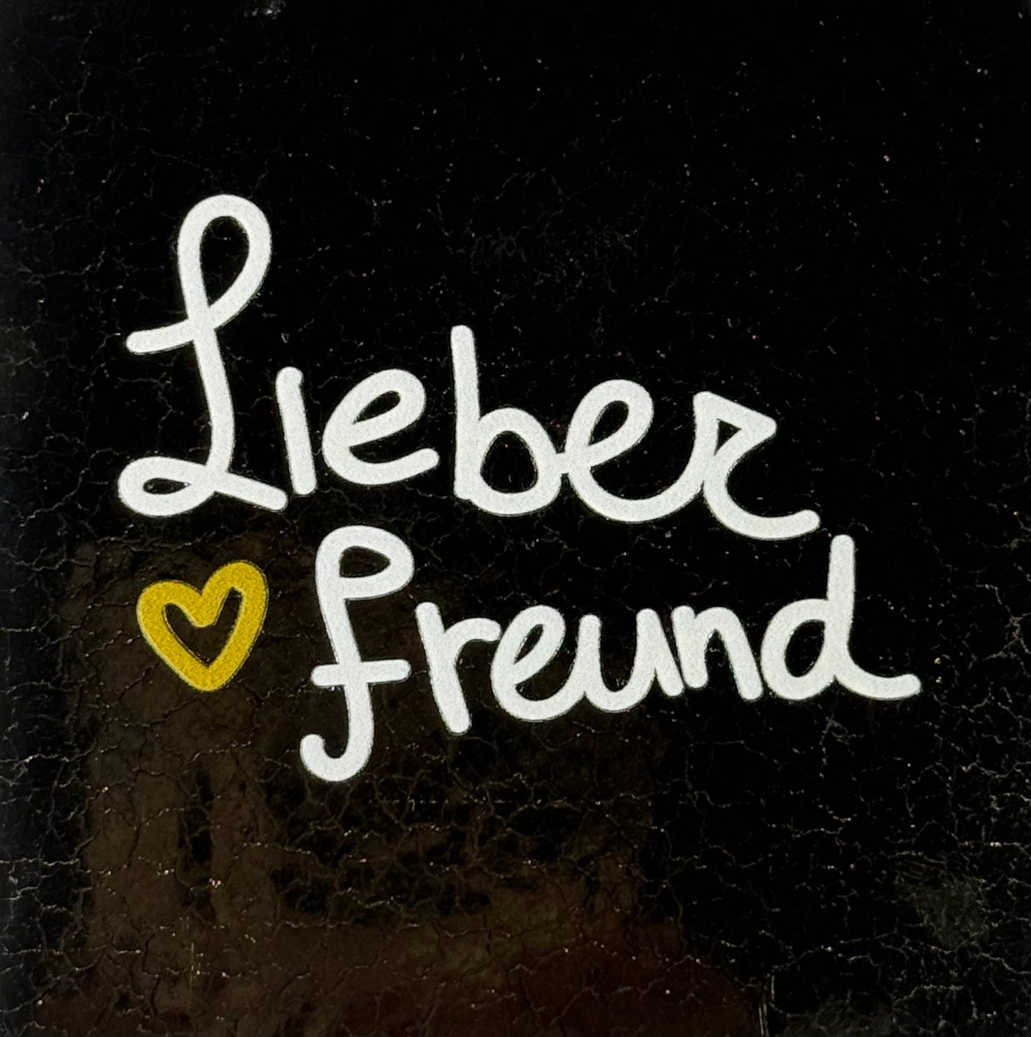 Quote tegeltje 'lieber freund' goud/creme(goud)
