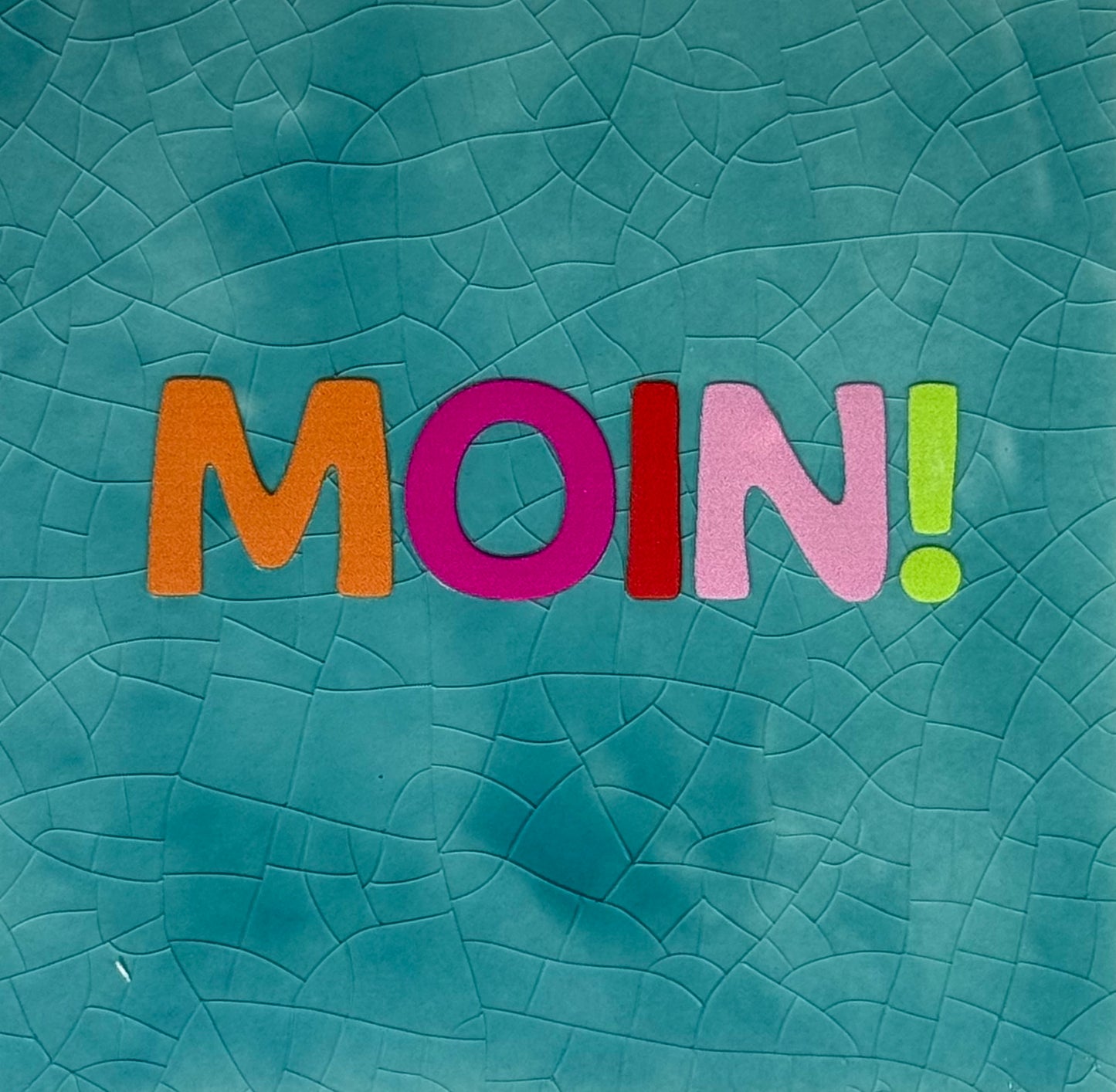 Quote tegeltje 'Moin!' groen/multi