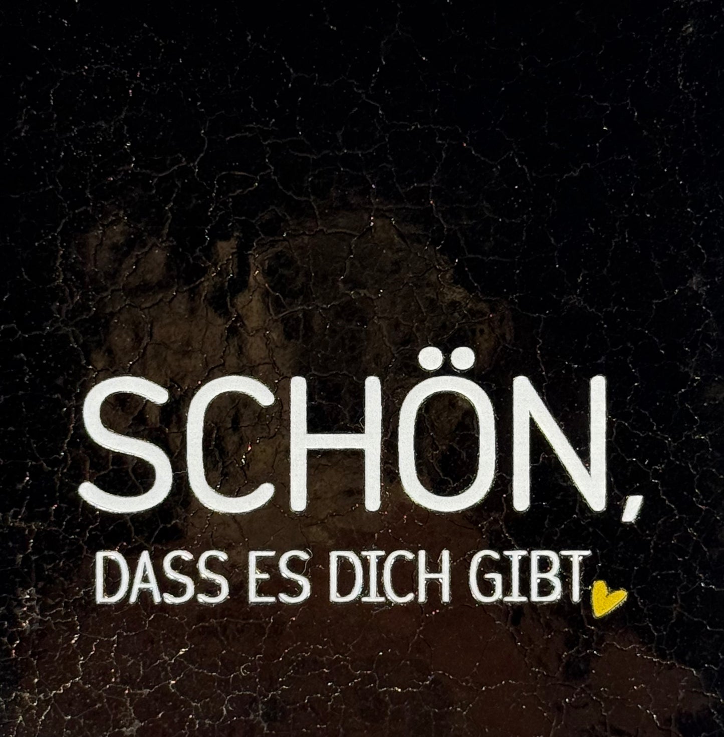 Quote tegeltje 'Schön, dass es dich gibt' goud/creme(goud)