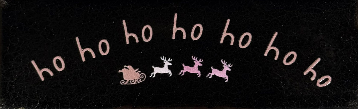Quote tegeltje DO 'ho ho ho ho ho ho ho' goud/nuderoze (combi 2)