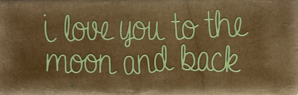 Quote tegeltje DO 'I love you to the moon and back' taupe/combi 5