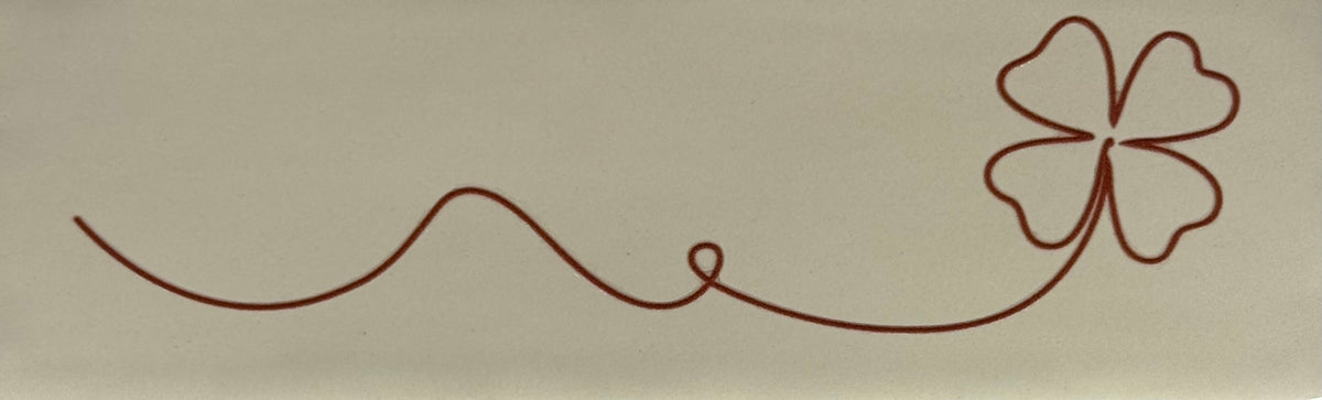 Quote tegeltje DO 'klavertje' creme/taupe