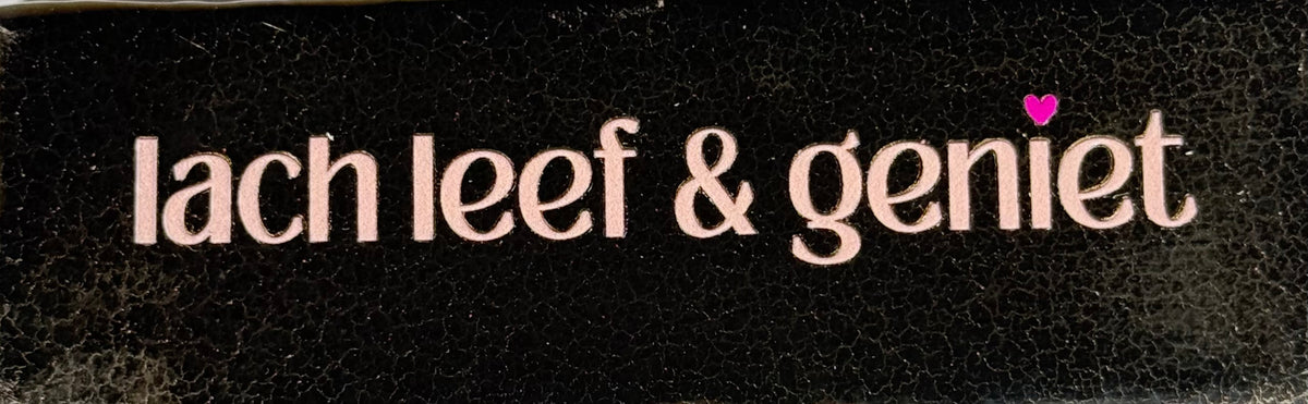 Quote tegeltje DO 'lach leef en geniet' goud/nuderoze(knalroze)
