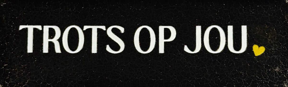Quote tegeltje DO 'trots op jou' goud/creme(goud)