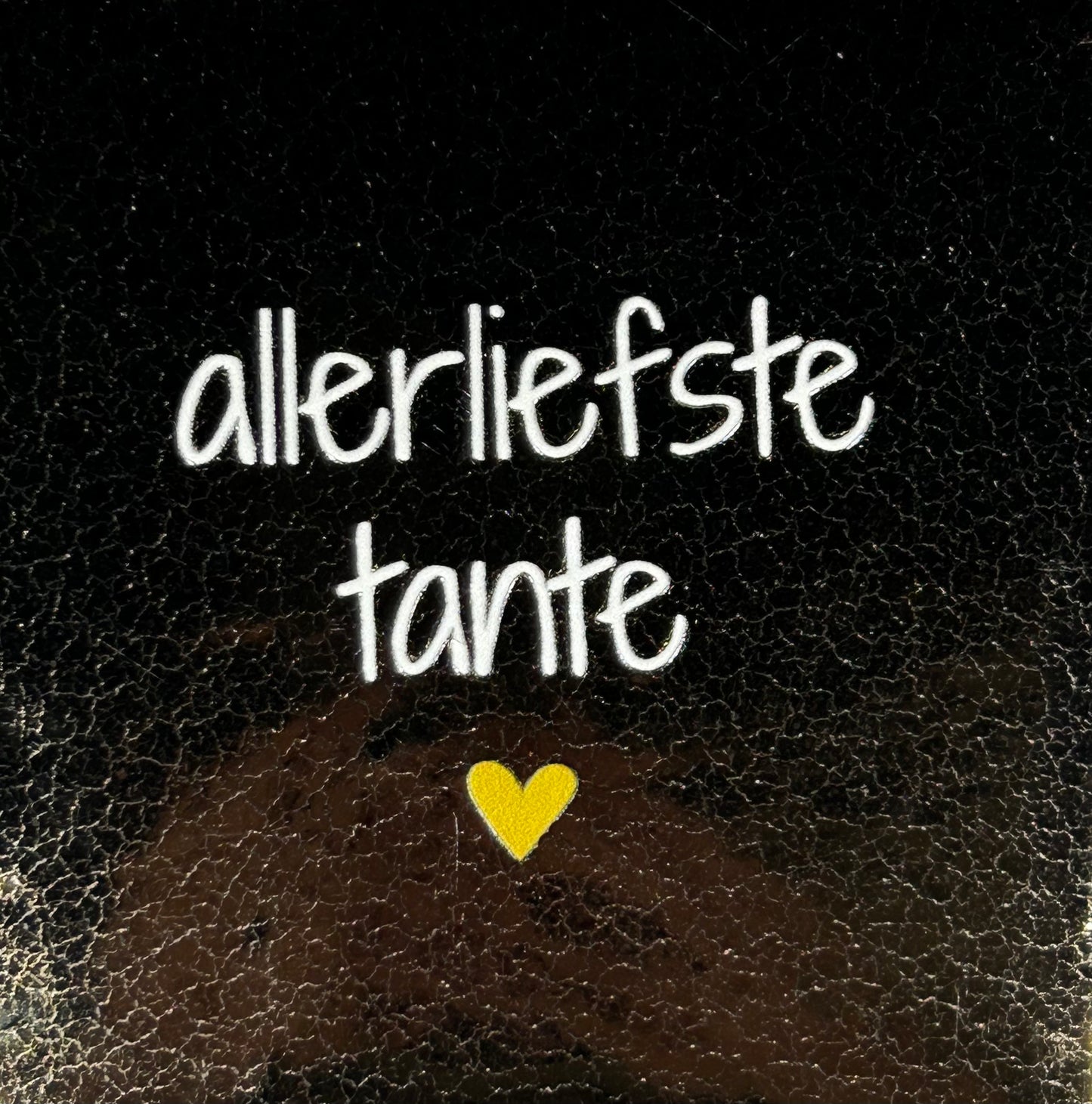 Quote tegeltje 'allerliefste tante' goud/creme
