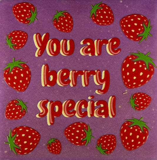 Quote tegeltje 'you are berry special' lila/multicolor