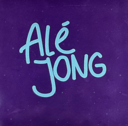 Quote tegeltje 'Ale jong' paars/warmblauw