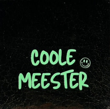 Quote tegeltje 'coole meester' goud/mint