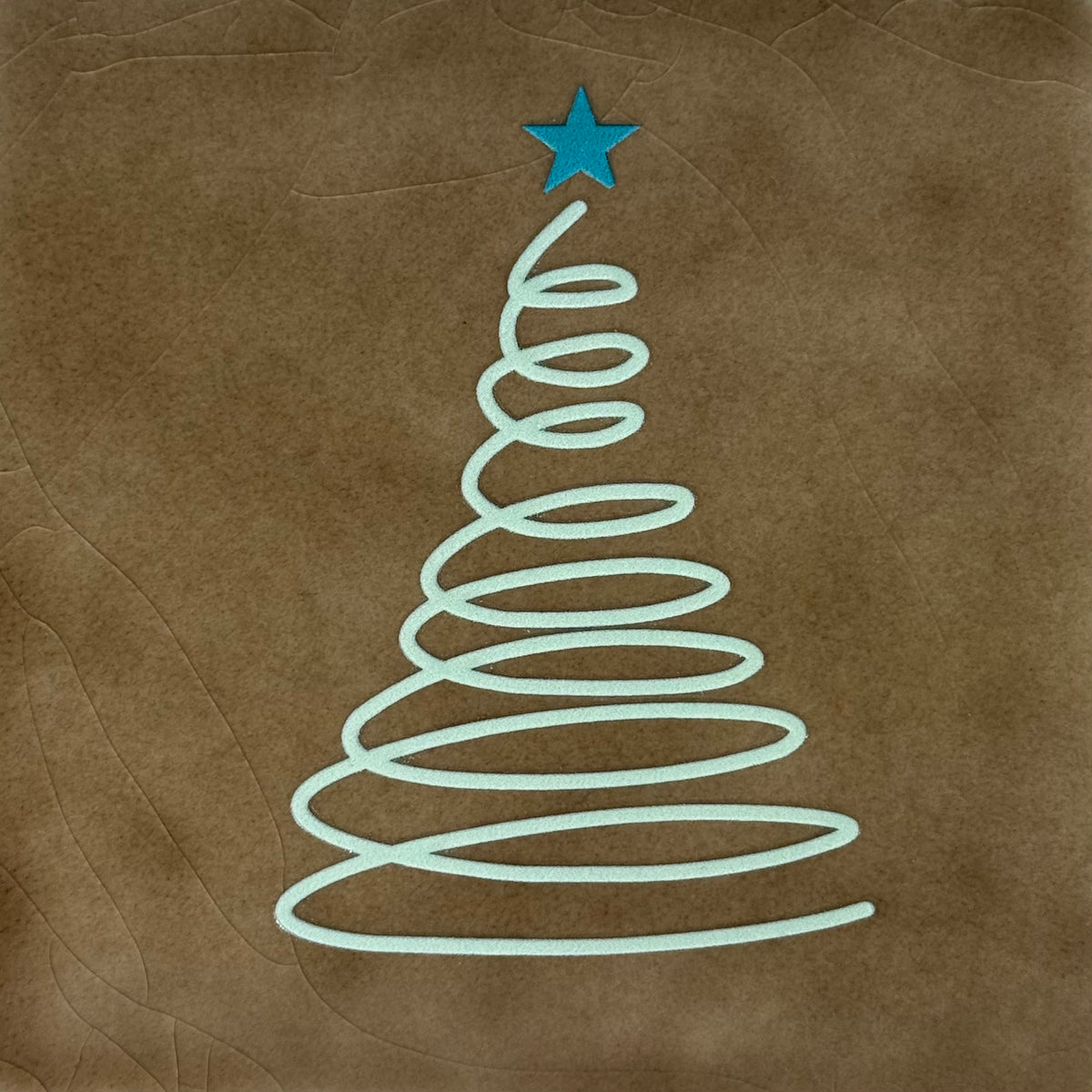 Quote tegeltje 'draaiboom' taupe/lichtgroen(turquoise)