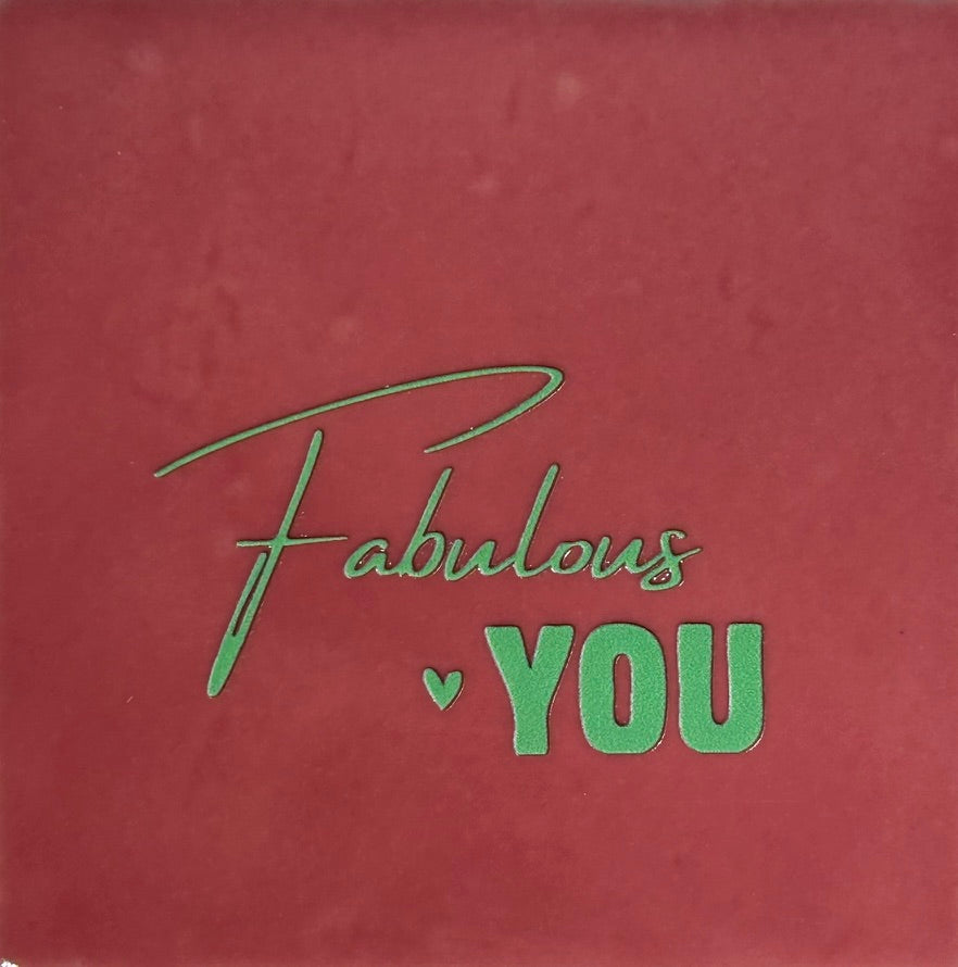 Quote tegeltje 'fabulous you' roze/mint