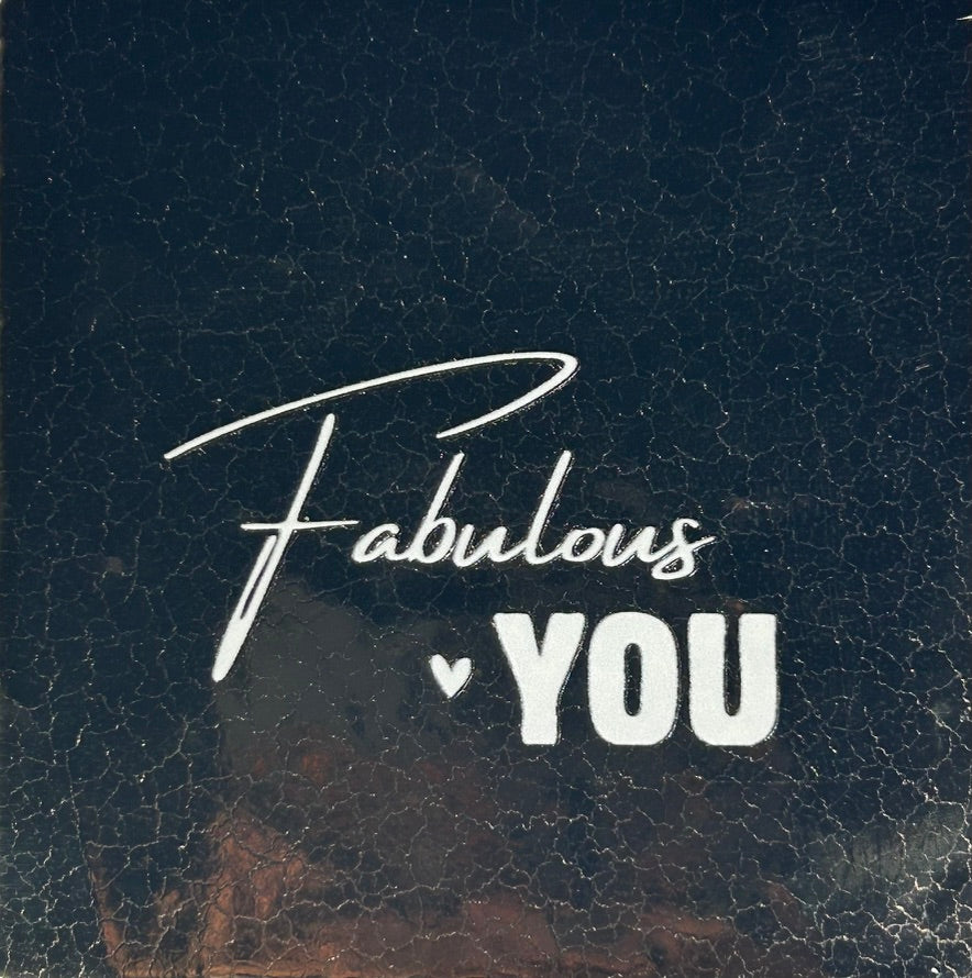 Quote tegeltje 'fabulous you' goud/creme