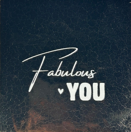 Quote tegeltje 'fabulous you' goud/creme