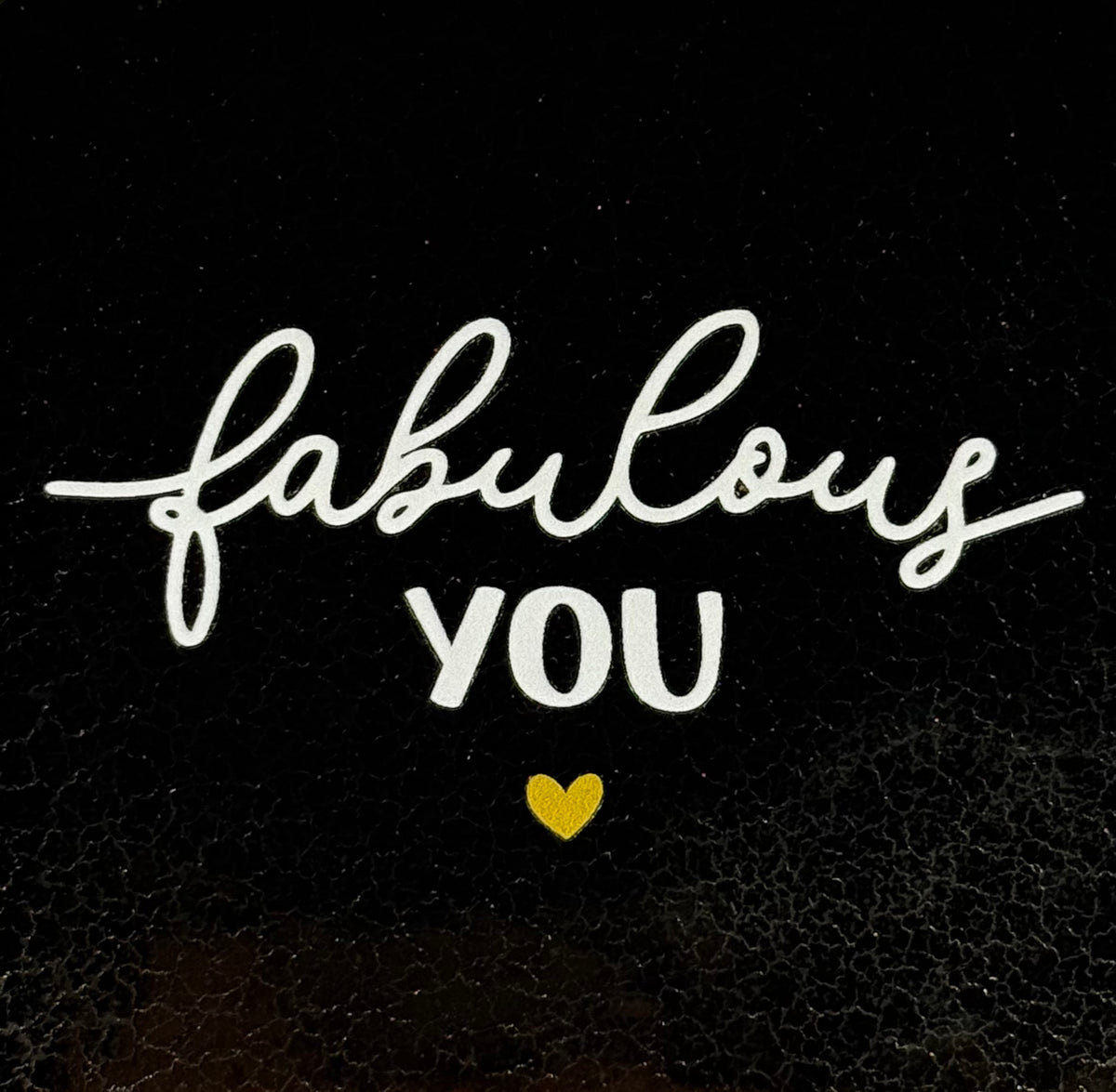 Quote tegeltje 'fabulous you' goud/creme(goud)