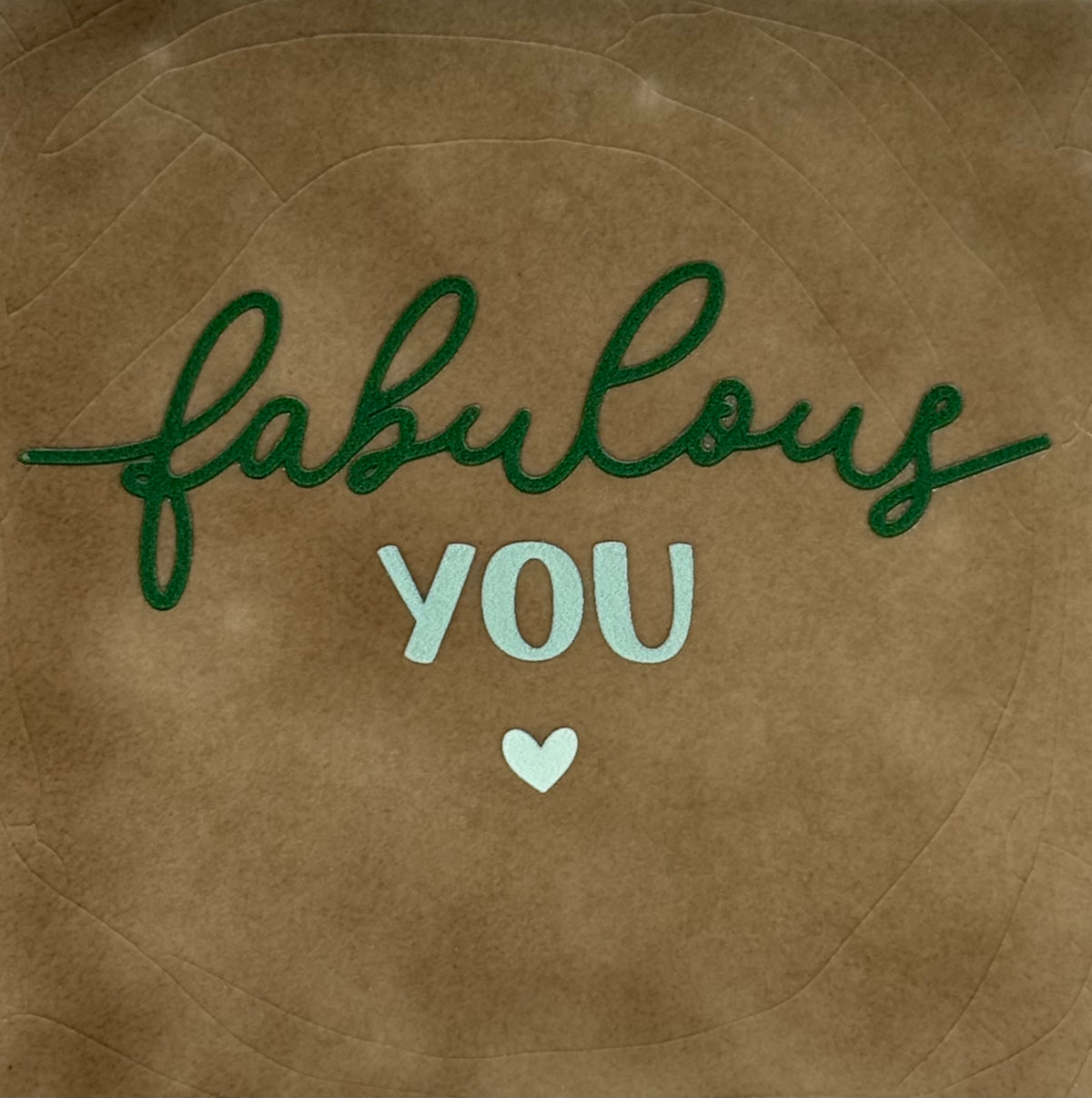Quote tegeltje 'fabulous you' taupe/combi 11