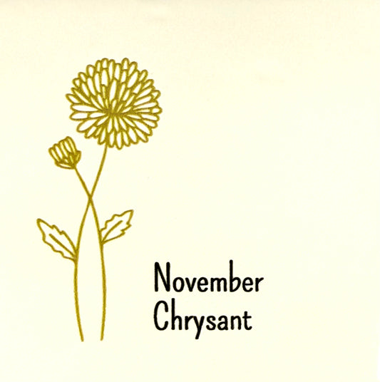 Quote tegeltje 'geboortetegel november' creme/goud (zwart)
