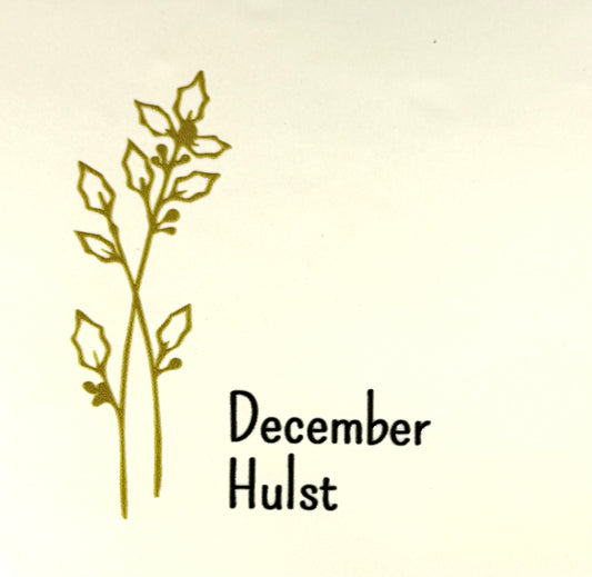 Quote tegeltje 'geboortetegel december' creme/goud (zwart)
