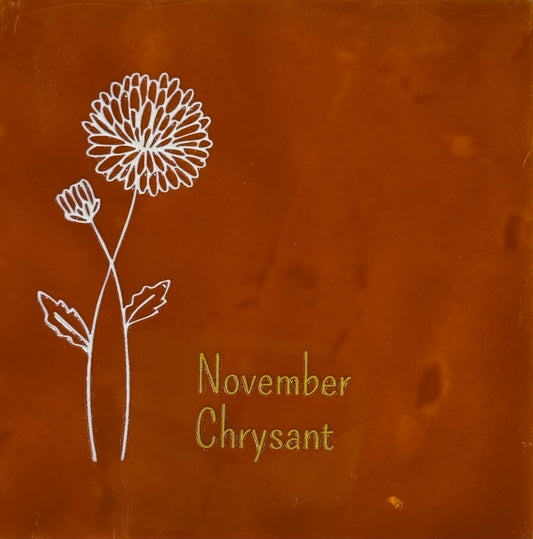 Quote tegeltje 'geboortetegel november'  terra/creme(goud)