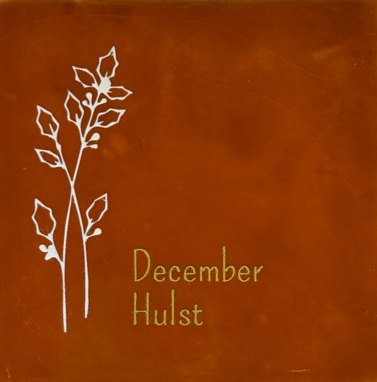 Quote tegeltje 'geboortetegel december'  terra/creme(goud)