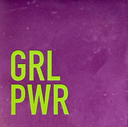 Quote tegeltje 'GRL PWR' lila/lime