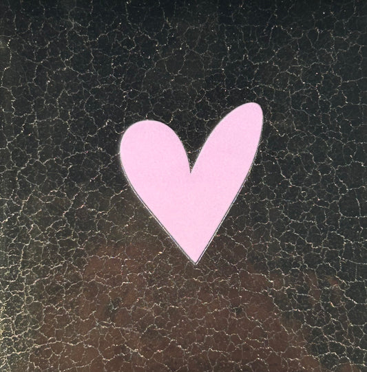 Quote tegeltje 'Hartje dicht' goud/babyroze