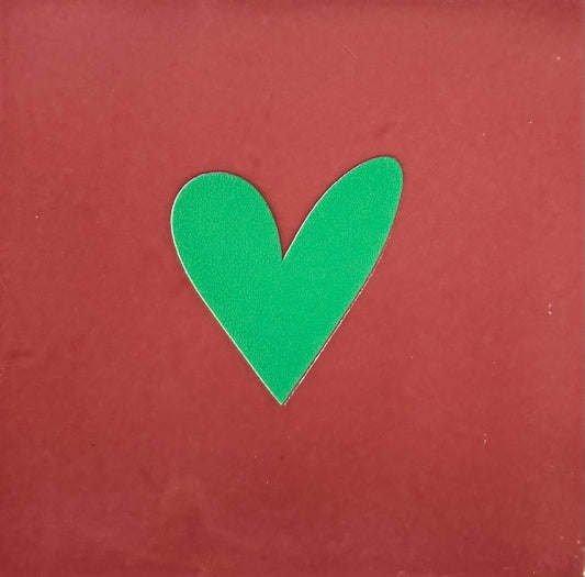 Quote tegeltje 'Hartje dicht' roze/appelgroen